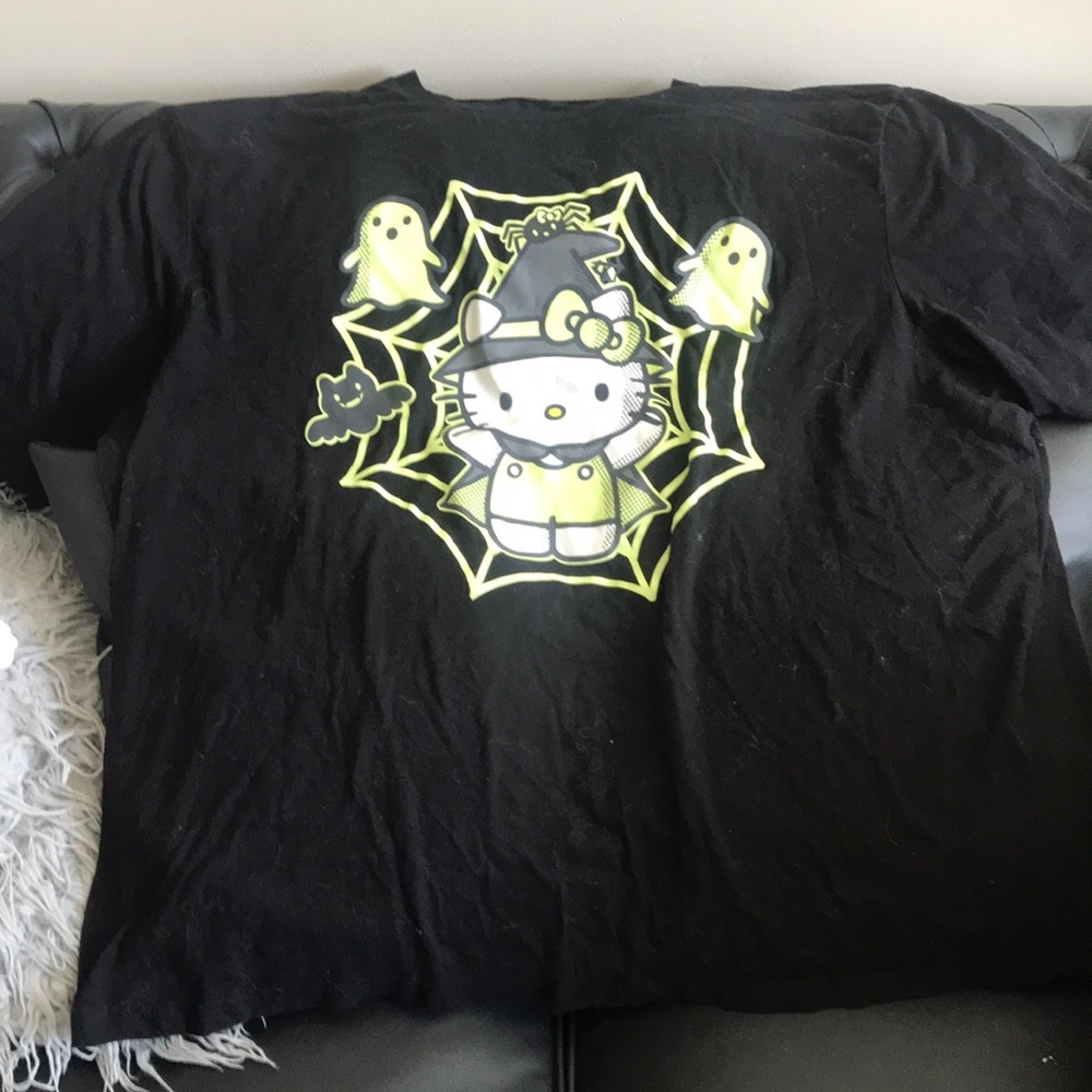 Hello Kitty Black and Yellow Halloween Costume Shirt